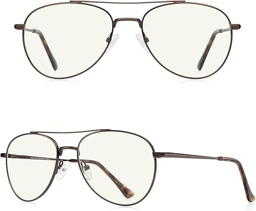 Aviator Reading Glasses for men and Women Blue Light Blocking Lens Spring Temple