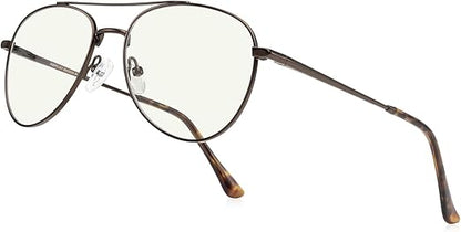 Aviator Reading Glasses for men and Women Blue Light Blocking Lens Spring Temple