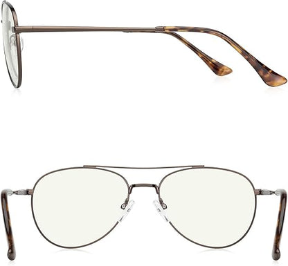 Aviator Reading Glasses for men and Women Blue Light Blocking Lens Spring Temple