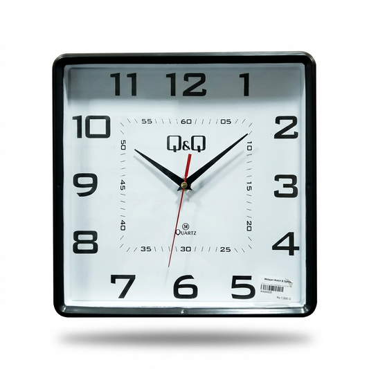 Q&Q Quartz Square Minimalist Wall Clock